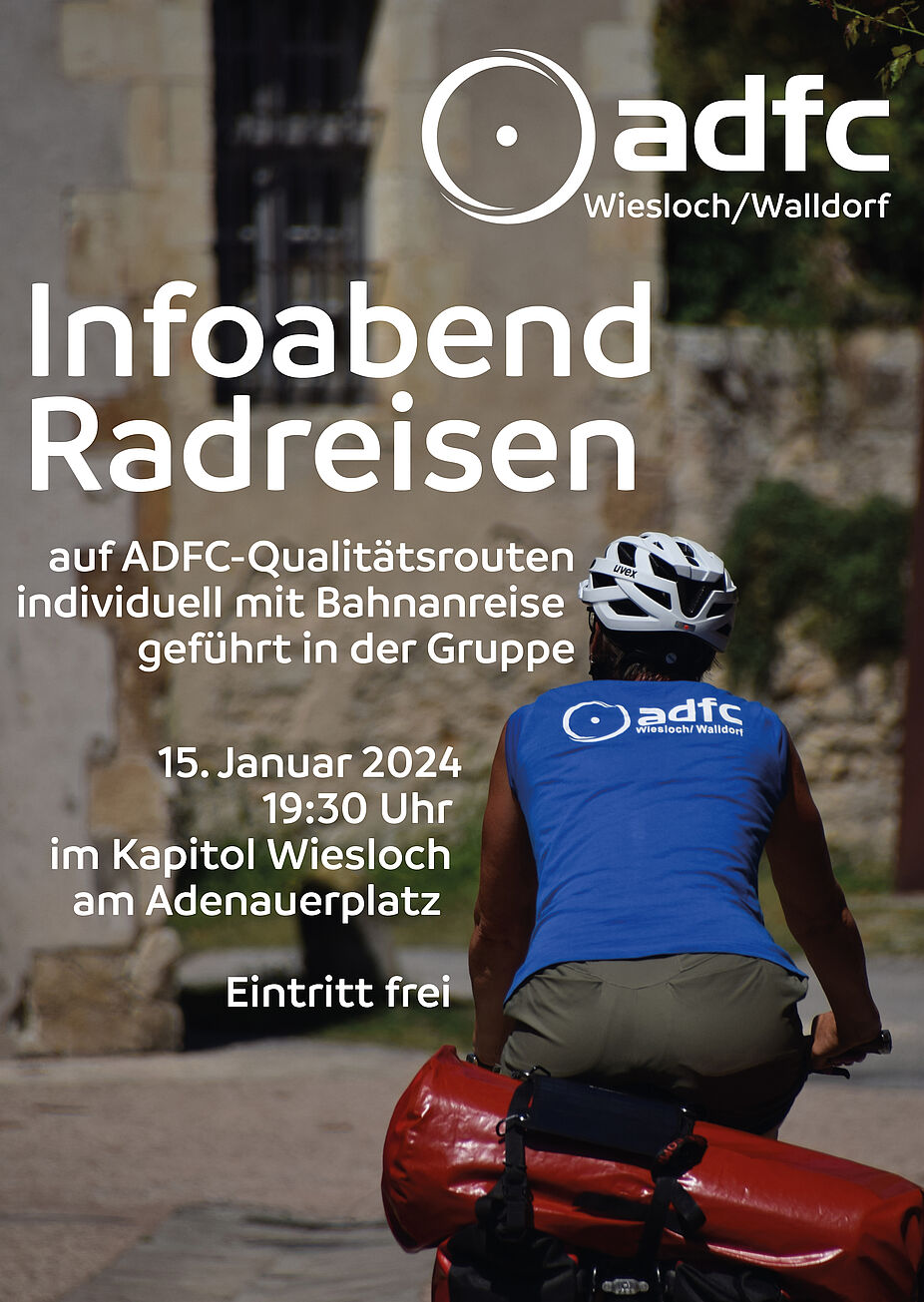 ADFC Radreise-Infoabend Plakat für ADFC Radreise-Infoabend