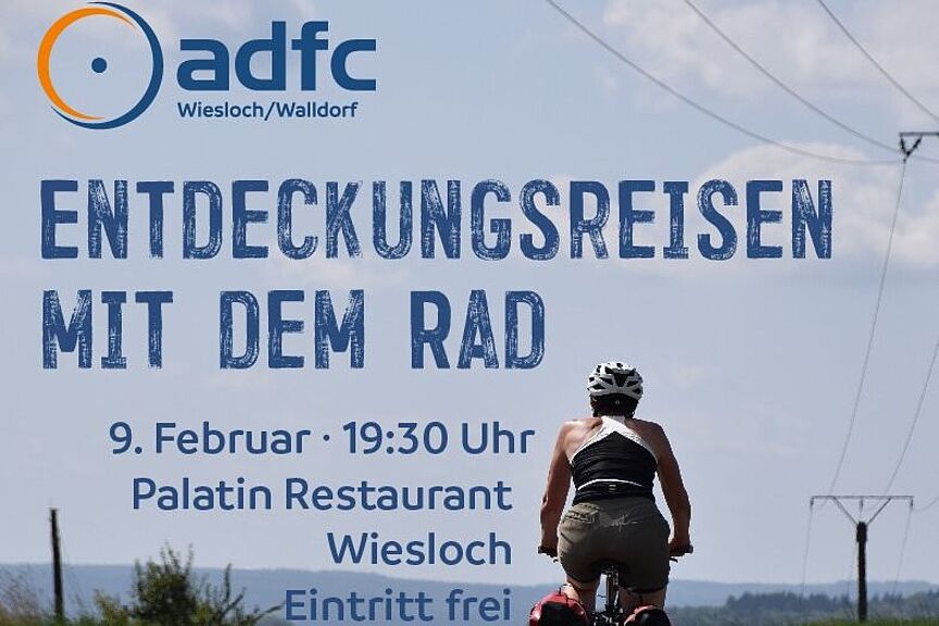 Radreiseabend Radreiseabend 2026 der ADFC Ortsgruppe Wiesloch/Walldorf